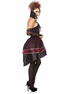 Vampire queen, costume dress, lacing, stay up collar